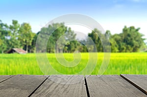 Blur image of terrace wood and agriculture life