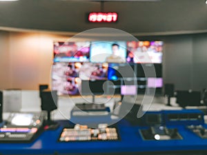 Blur image video switch of Television Broadcast