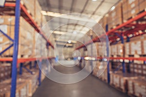 Blur Inventory Warehouse products goods stock factory inventory storage area for background