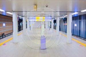 Blur japan subway underground train station