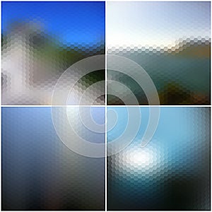 Blur landscape vector backgrounds. Blurred