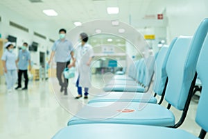 Blur nurse in hospital background