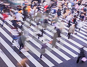 Blur Photography of Pedestrian crossing .