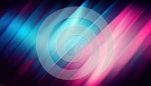 Blur rays neon glow abstract background pink blue AI generated