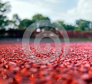 Blur Red Running Track Backgorund