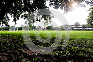 Blur soccer practice.