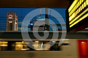 Blur of train, Brussels, Belgium