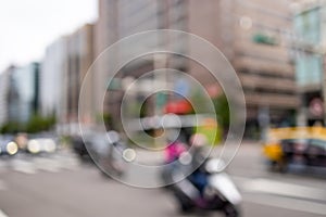 Blur view of Taipei city