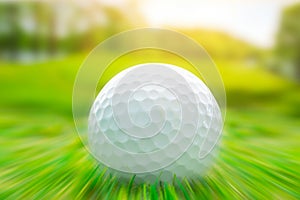 Blur zoom effect at golf ball for business impact focus