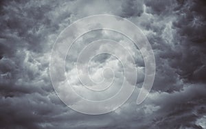 Blured some could on gray sky