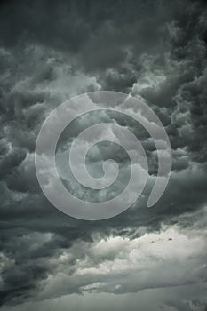 Blured some could on gray sky