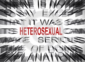 Blured text with focus on HETEROSEXUAL