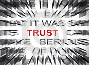 Blured text with focus on TRUST