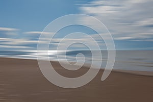 Blured view of seashore in Estonia