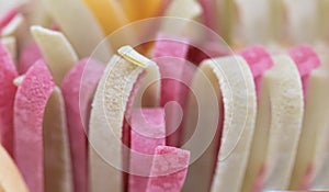 Blurred abstract background of colored stripes