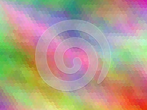 Blurred abstract background. Multicolor hexagonally pixeled abstract background.