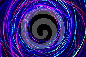 Blurred abstract line from LED light.