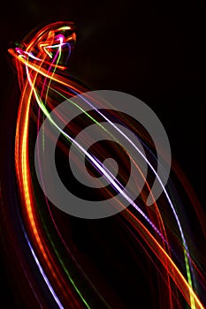 Blurred abstract line from LED light.