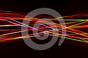 Blurred abstract line from LED light.