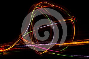 Blurred abstract line from LED light.