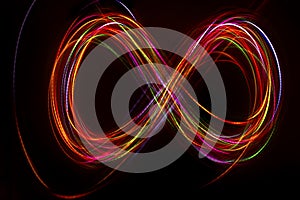 Blurred abstract line from LED light.