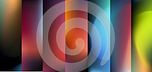 blurred abstract vector backgrounds set for banners