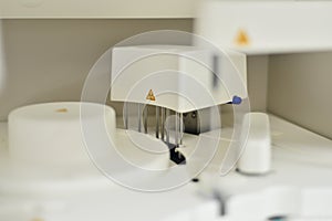 Blurred automate chemistry laboratory equipment medical science