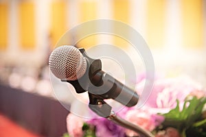 Blurred background of business people in conference hall or seminar room, Business concept.