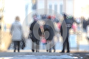 Blurred background defocusing city