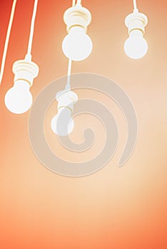 Blurred background of electrical modern lantern in the department in hardware store with lighting fixtures in a shopping center