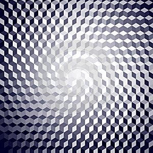 Geometric polygonal pattern of a cubes in low poly style.