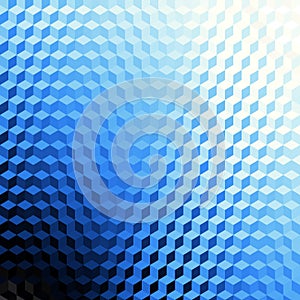 Geometric polygonal pattern of a cubes in low poly style.