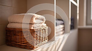 Blurred background of a laundry nook