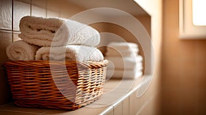 Blurred background of a laundry nook
