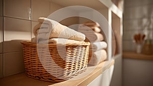 Blurred background of a laundry nook