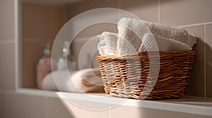 Blurred background of a laundry nook