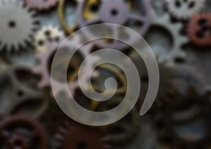 Blurred background machine gears