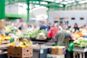Blurred background of marketplace