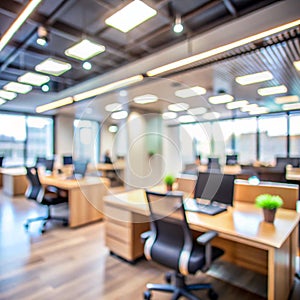 Blurred office interior space background