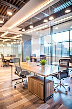 Blurred office interior space background