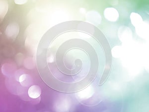 Blurred bokeh background, blue, white, pink, circles, light effect