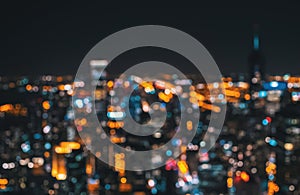 Blurred bokeh Chicago abstract cityscape