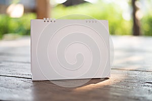 Blurred calendar page