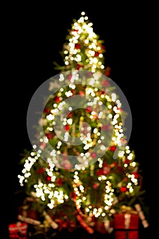 Blurred christmas tree