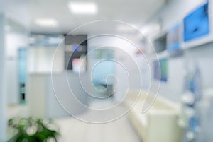 Blurred clinic interior photo