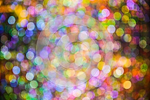 Blurred colorful LED bokeh light background