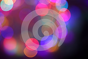 Blurred Colorful Lights Create Abstract Bokeh Background