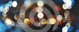 Abstract Bokeh blurred color light can use background.