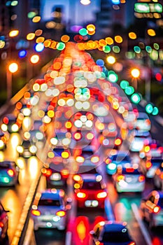 Blurred Colorful Traffic Lights Abstract Background