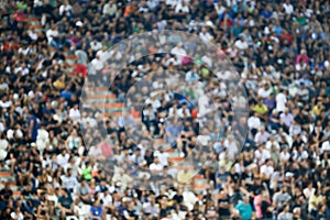 Blurred crowd of spectators on a stadium